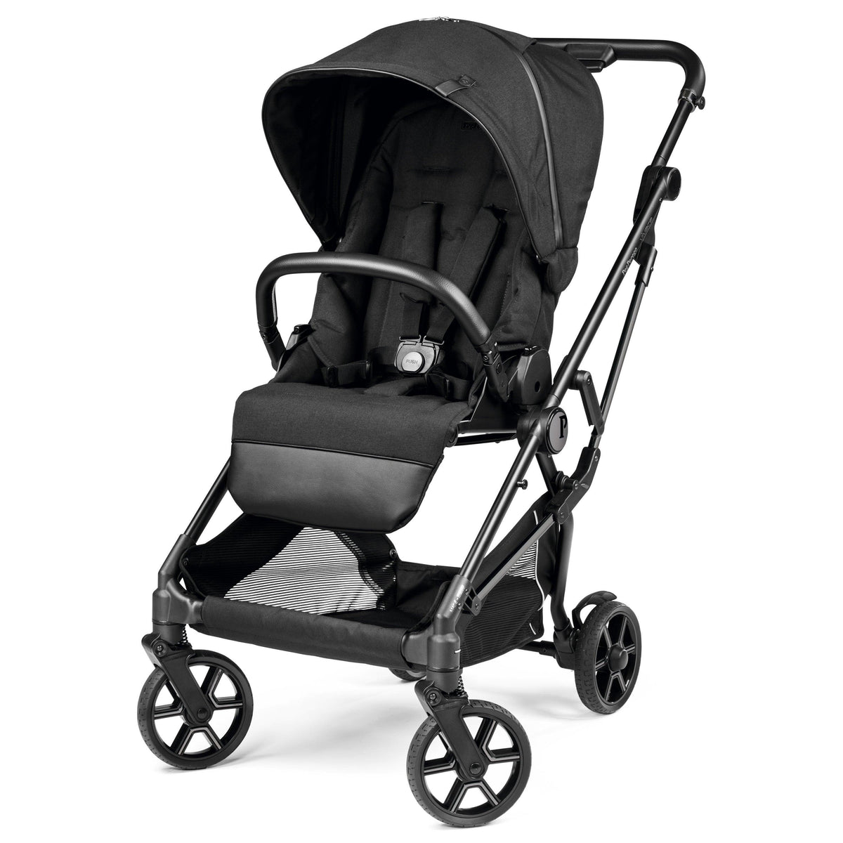 PEG Vivace Single Stroller w/ Reversible Seat & Boot True Black