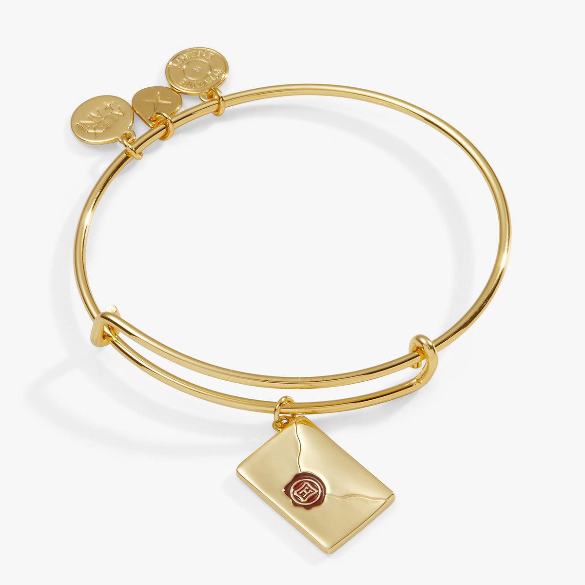 ALEX AND ANI Harry Potter Acceptance Letter Charm Bangle - Shiny Gold Finish