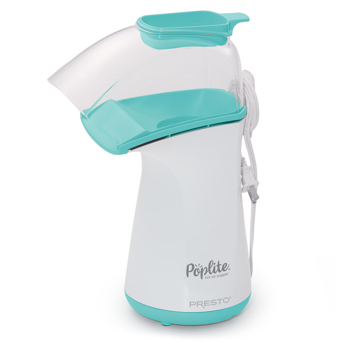 Presto PopLite hot air popper, white/aqua