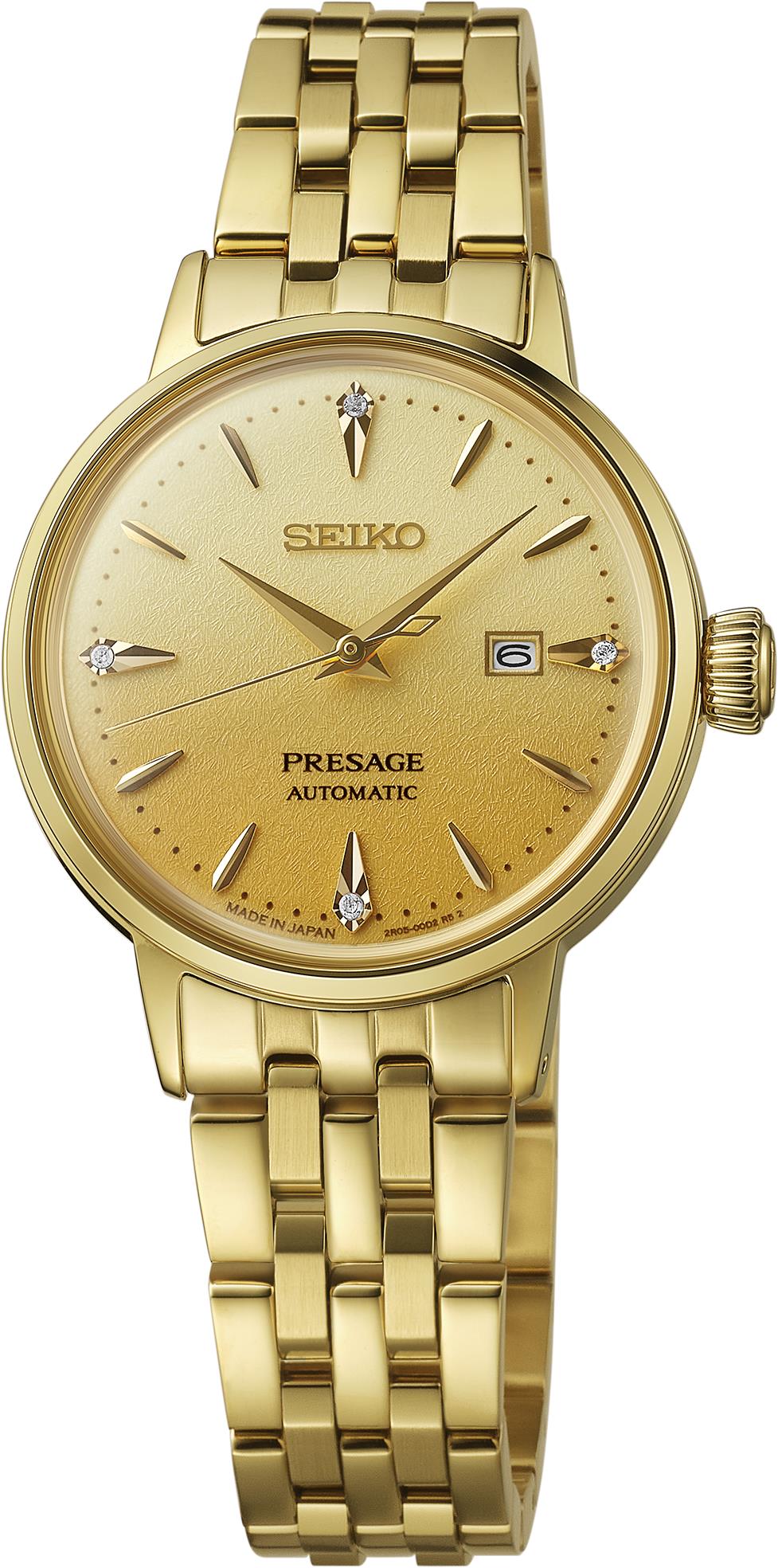 Seiko Watch Presage Cocktail Time SGP Automatic Gold Dial