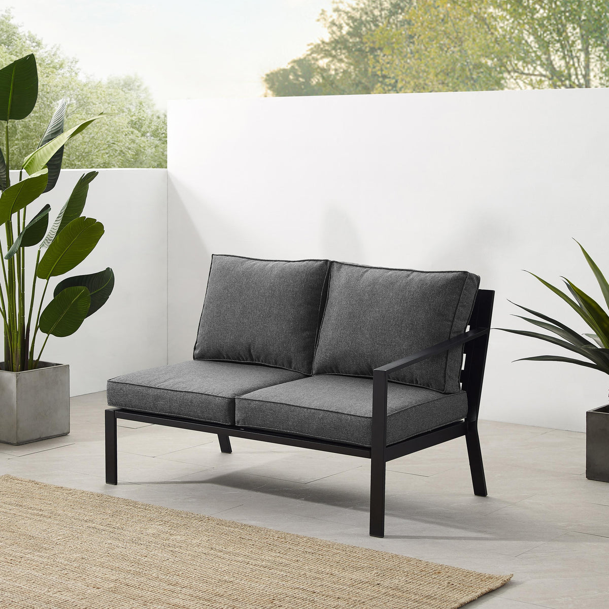 Crosley Outdoor Clark Outdoor Sectional Right Side Loveseat