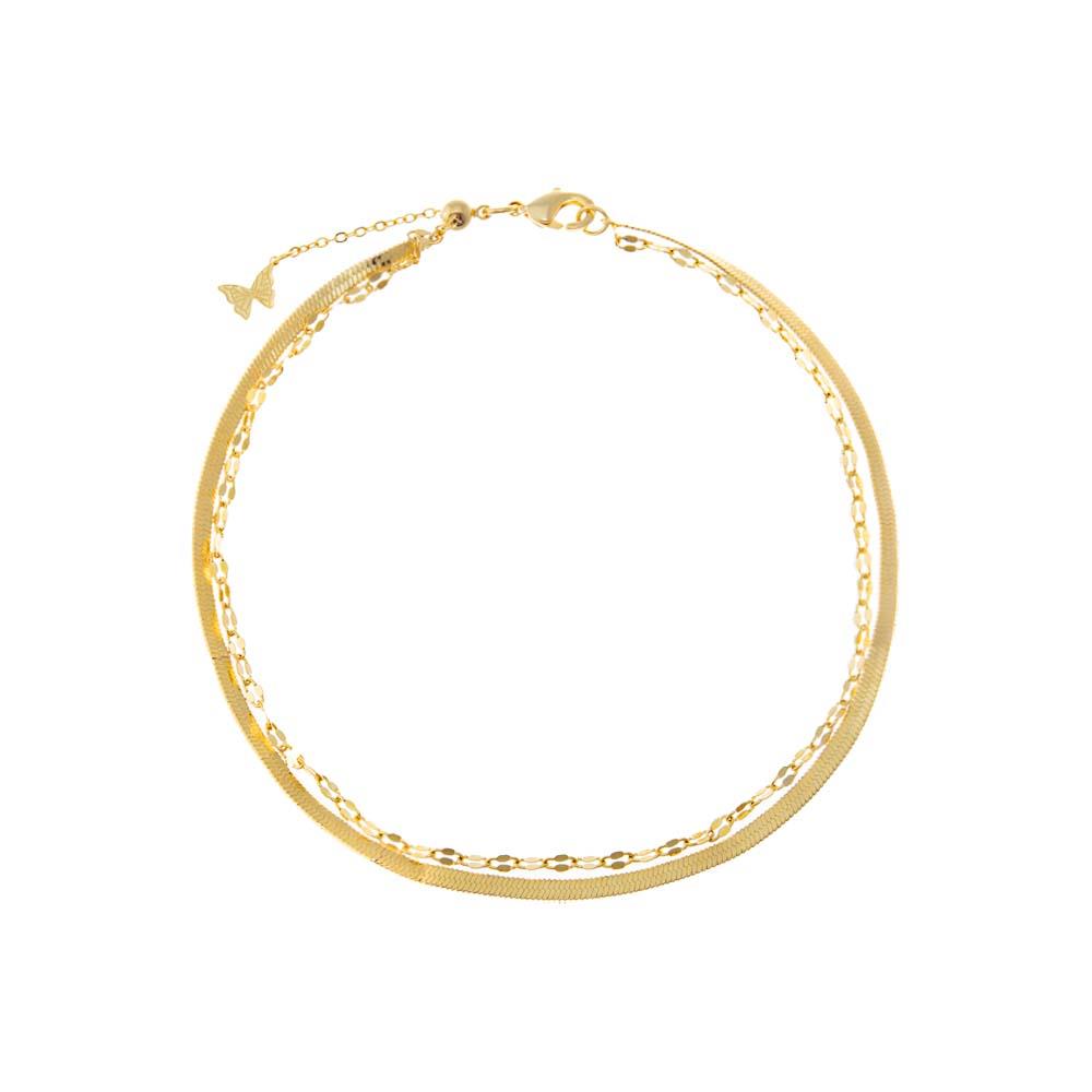 Adina Eden Double Strand Multi Chain Anklet