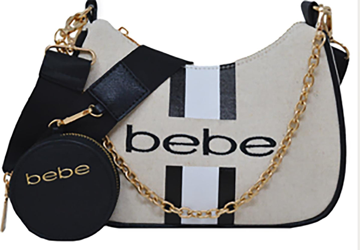 Bebe Paisley Canvas Crossbody with CC Size 8" x 5" x
