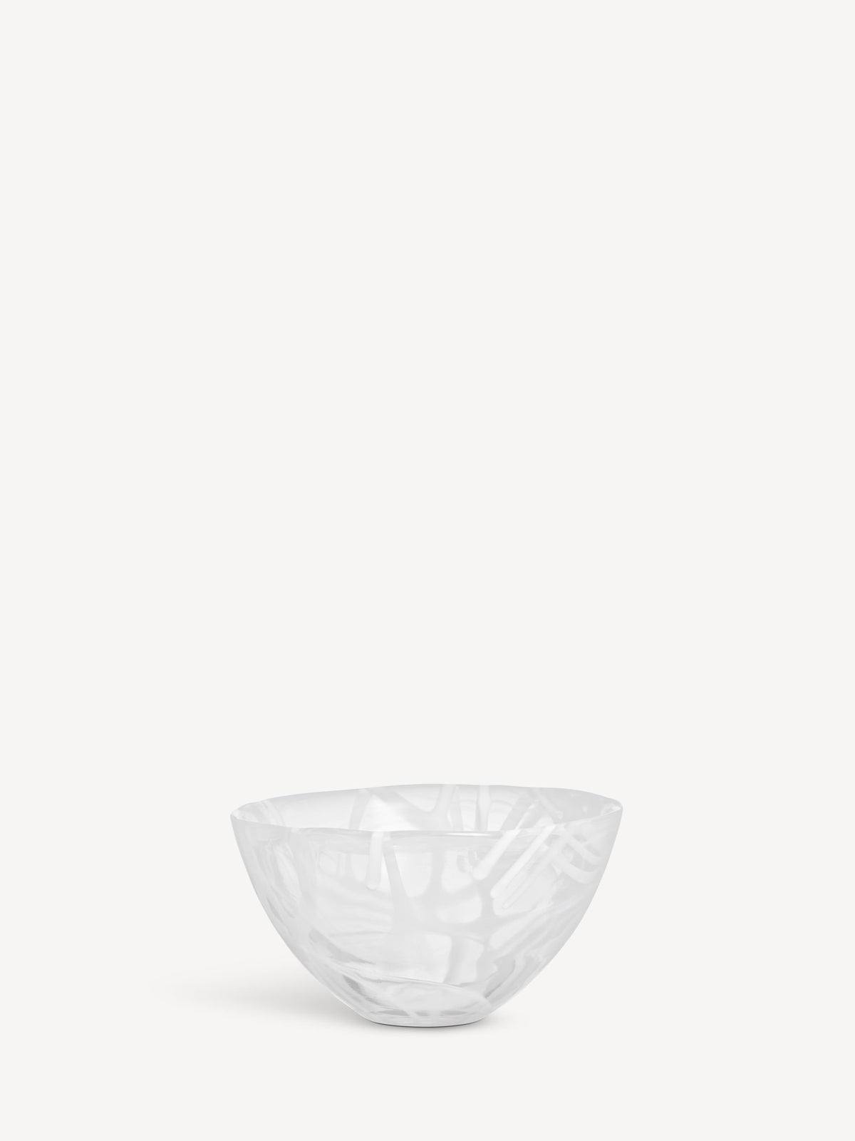 Kosta Boda Contrast Bowl White/White Small