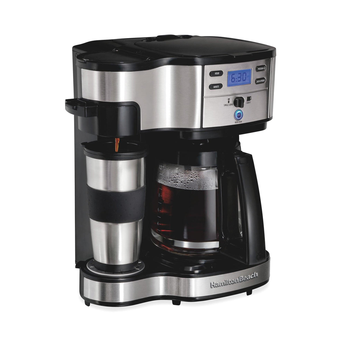 Hamilton Beach 2-Way Coffeemaker w/ Single Serve & Carafe Stainless