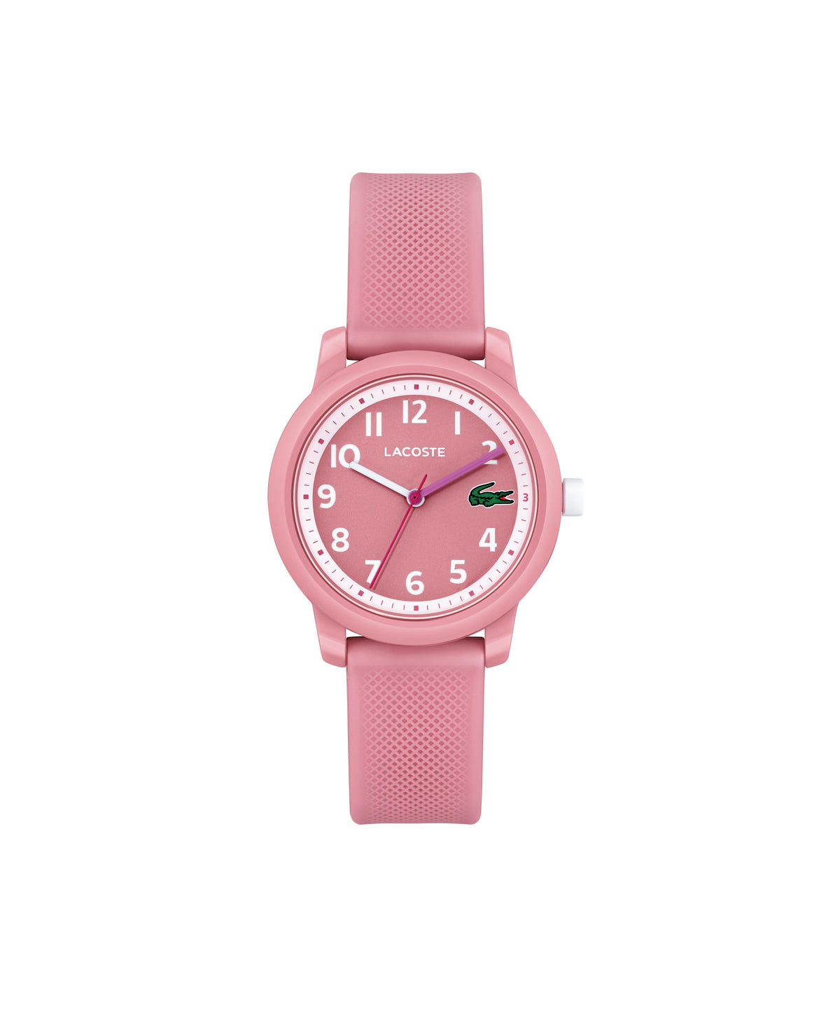 Lacoste L.12.12 Kids. Pink TR90 Case. Pink Dial. Pink Silicone Strap.