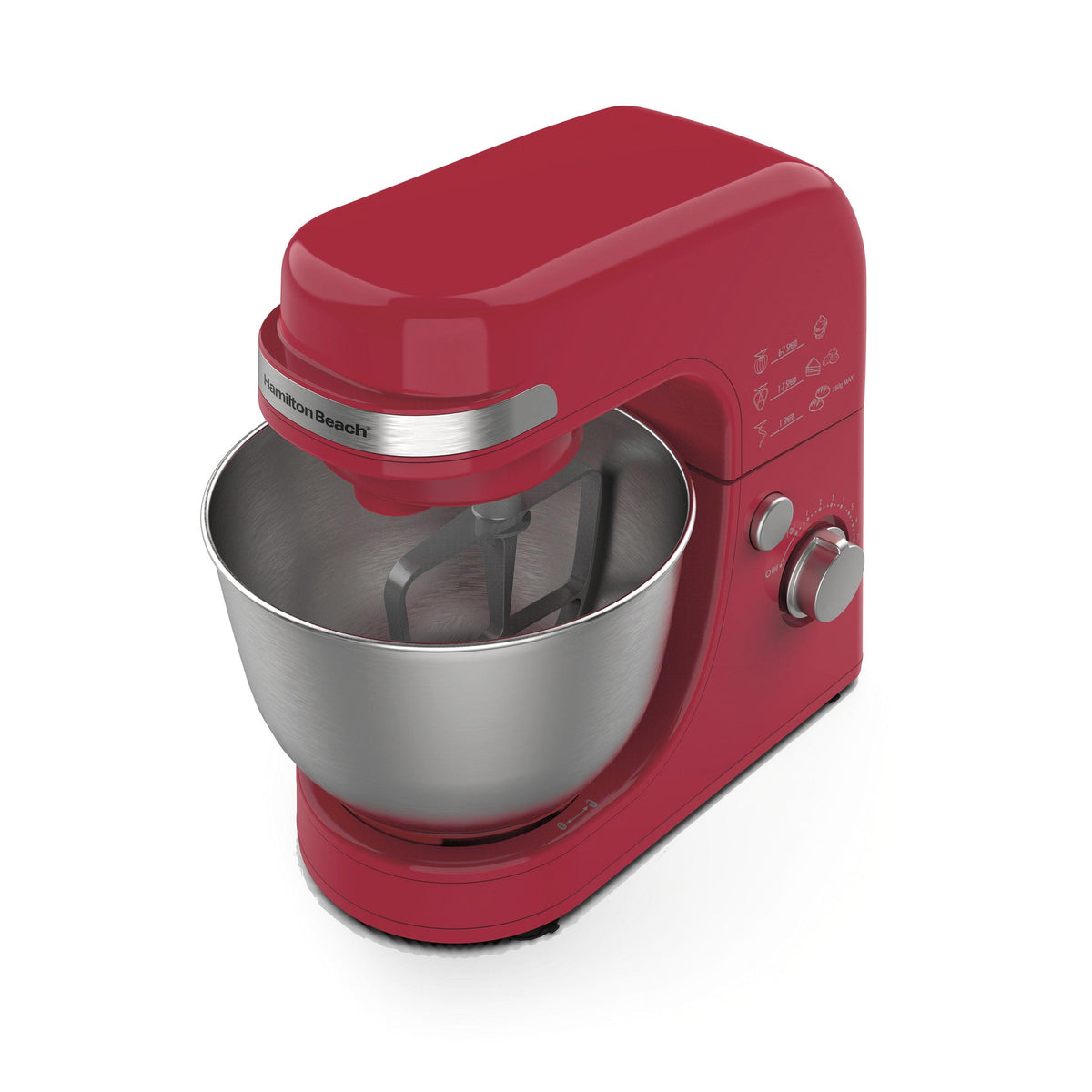 Hamilton Beach 7 Speed 4qt Stand Mixer Red