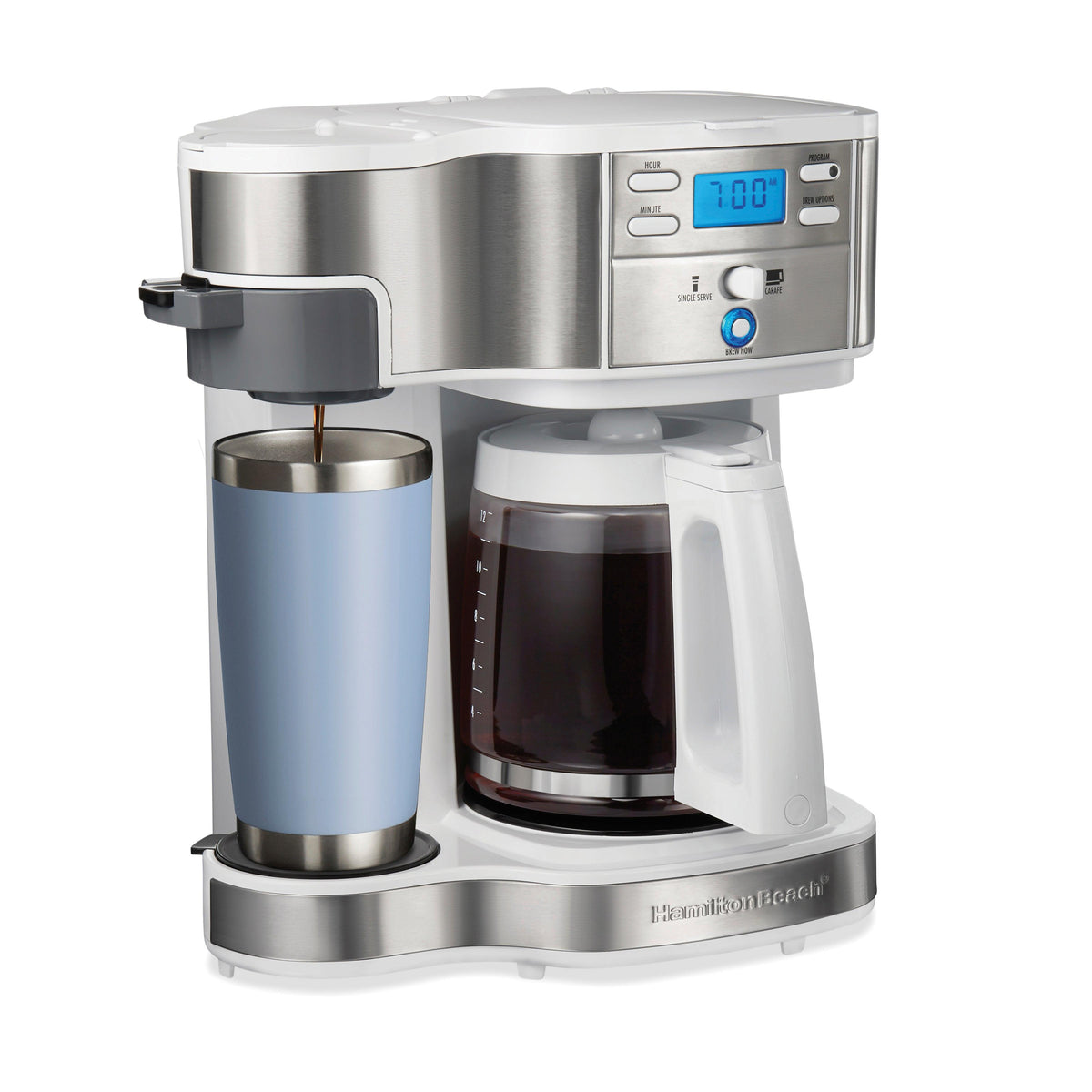 Hamilton Beach 12 Cup 2-Way Programmable Coffeemaker White