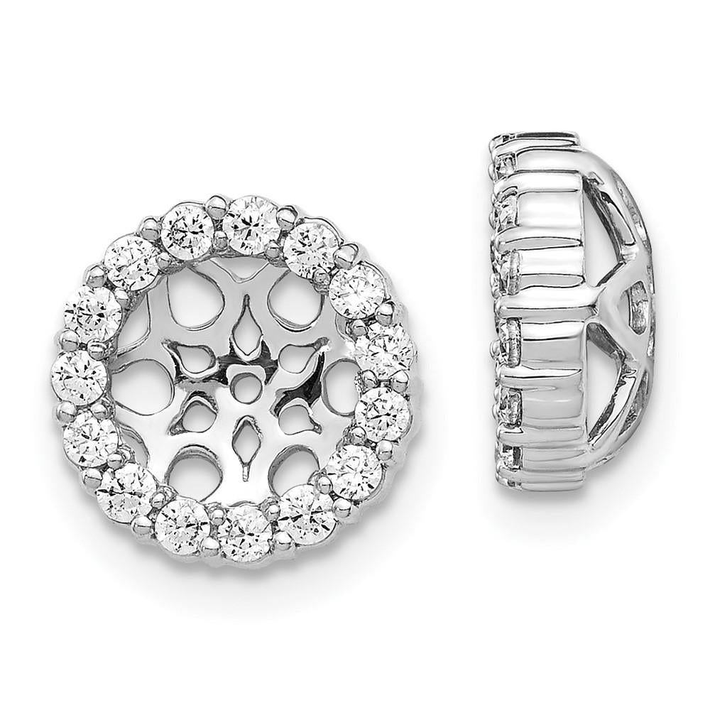 Distinctive 14K White Gold Lab Grown Diamond Earring Jackets, .48ctw