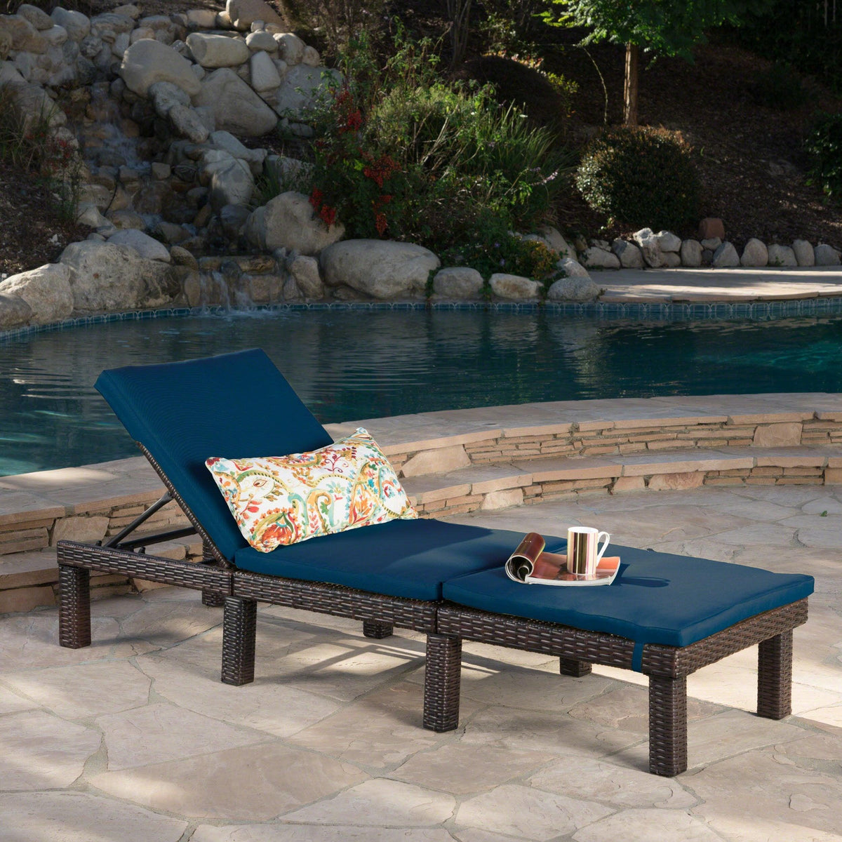 Stark Home Jamaica Outdoor Wicker Chaise Lounge Set (4)