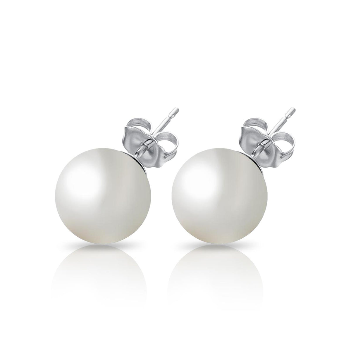 Infinity Luxe Jewelry Collection White Pearl Stud Earrings