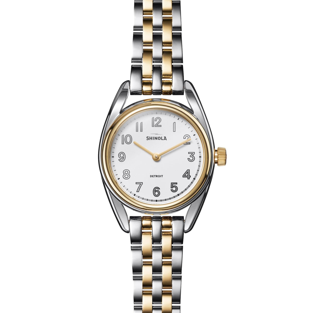 Shinola Ladies' Derby Gold & Silver-Tone Stainless Steel Watch White Dial
