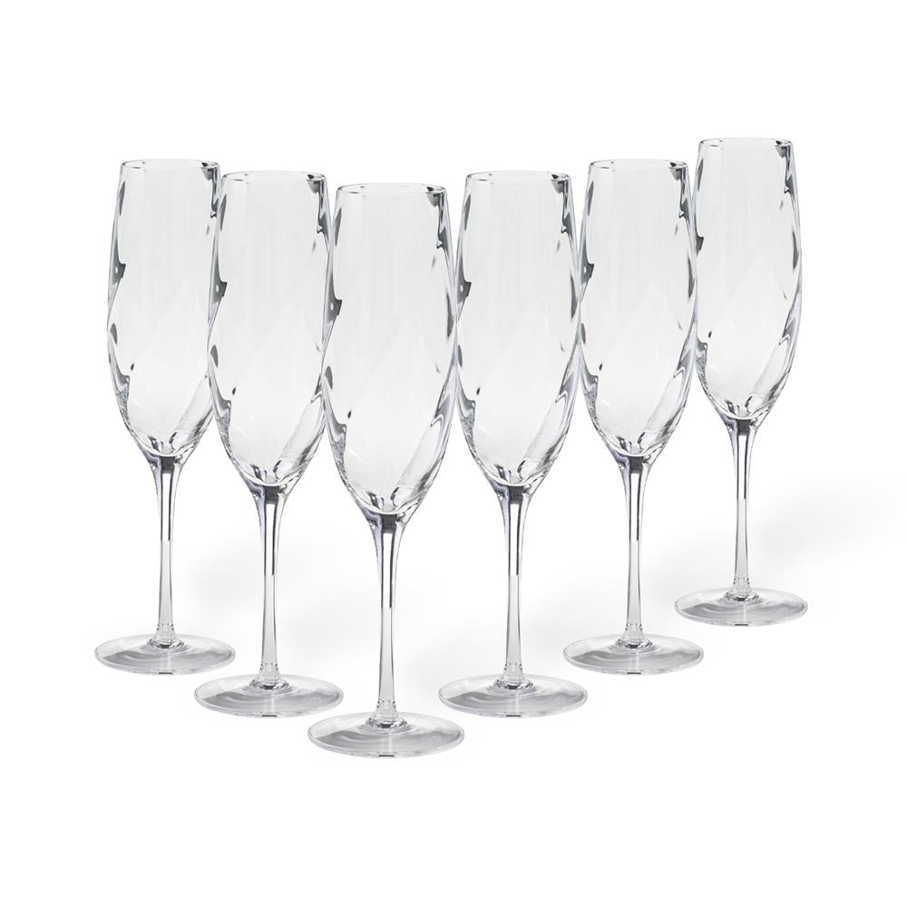 Casa Fina Ottica Set Flutes Size 6 Pieces