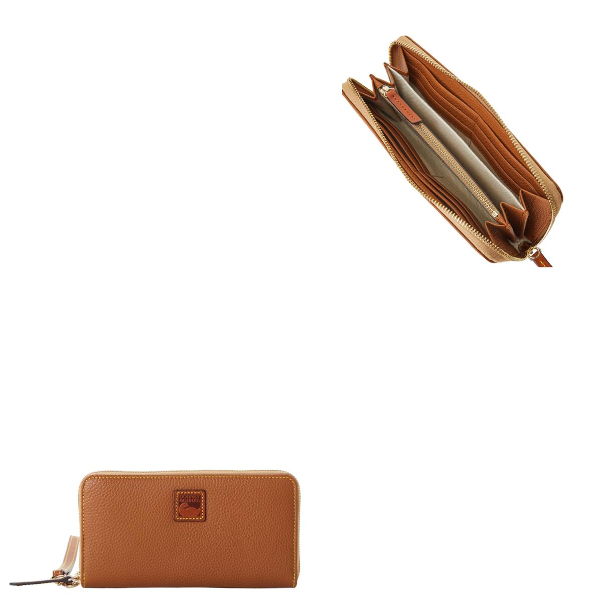 Dooney & Bourke Pebble Grain Large Zip Around Wristlet