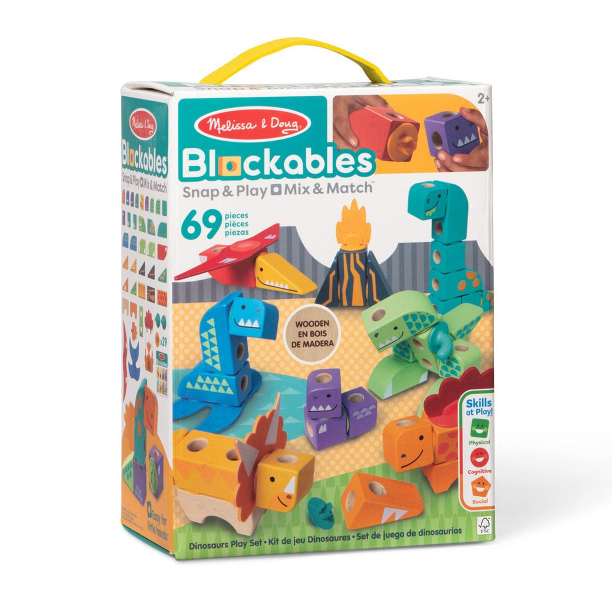 Melissa & Doug Blockables Dino Play Set Ages 2-7 Years