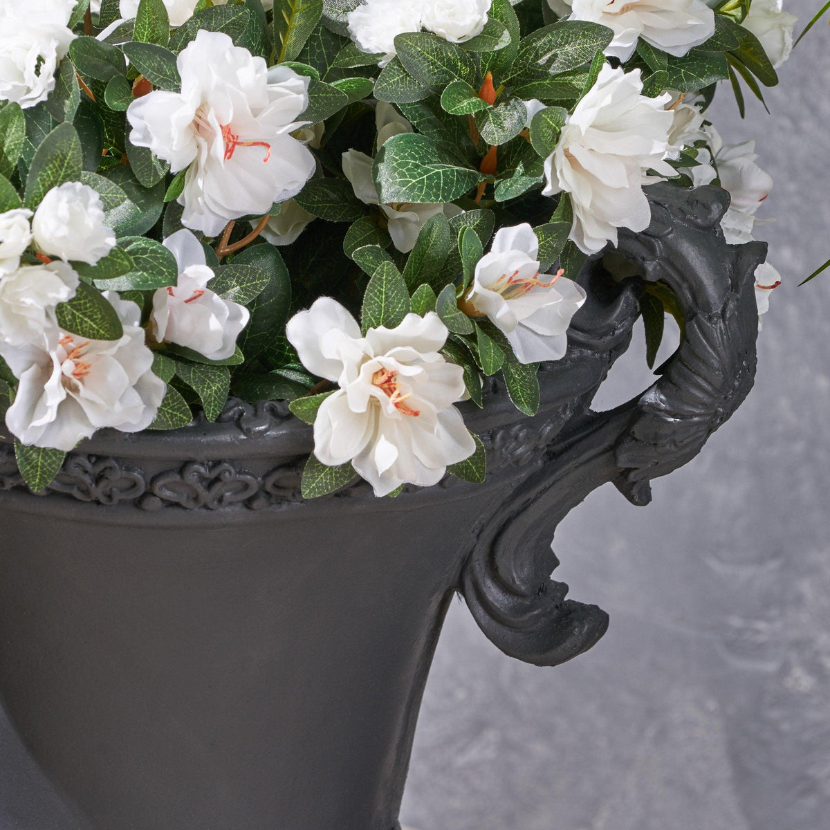 Stark Home Roman Botanical Concrete Chalice Garden Planter