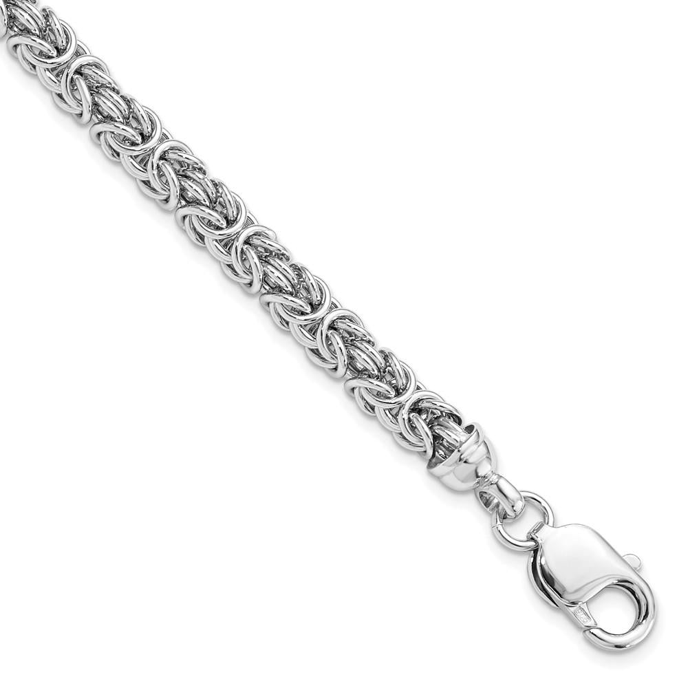 Distinctive Sterling Silver Polished Link Bracelet