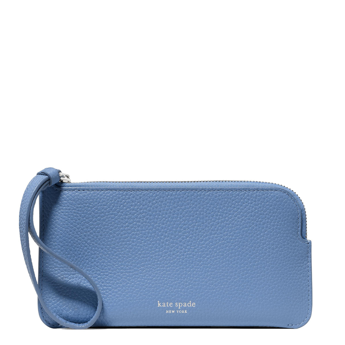 kate spade new york Zippy Pebbled Leather Small Wristlet - Blue