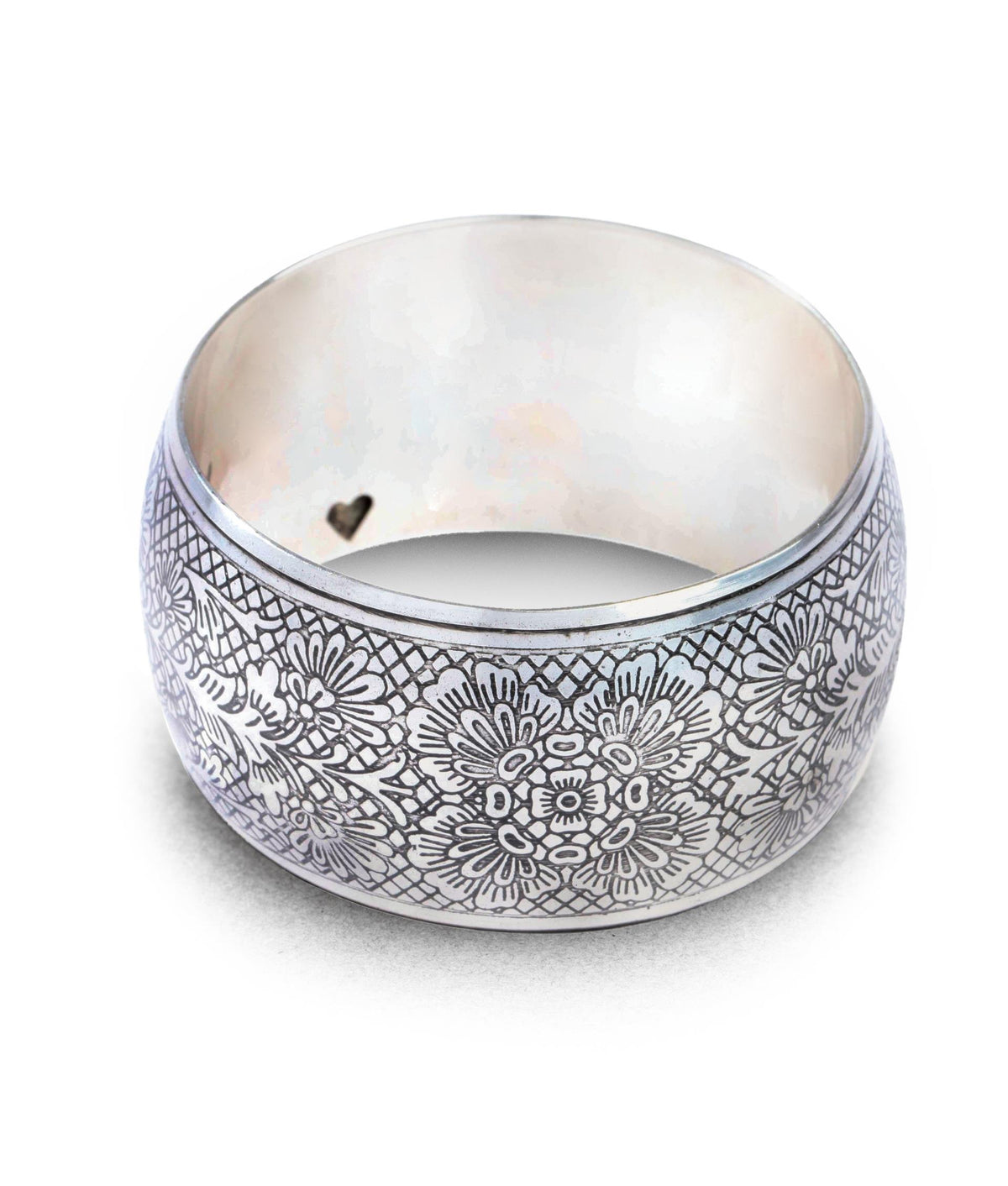 HHPLift Silver Flora Bangle