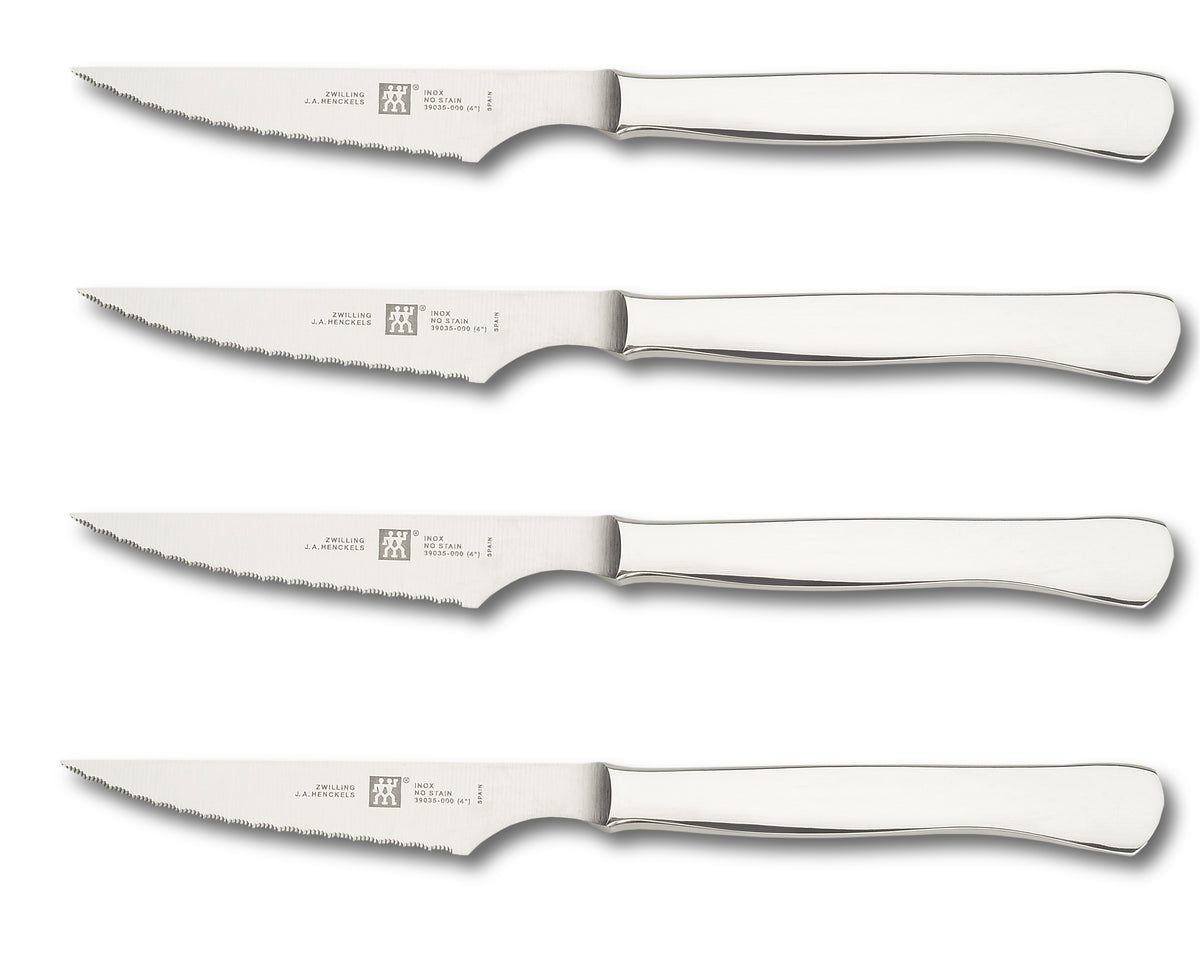 JA Henckels Zwilling 4-Piece Serrated Steak Knife Set