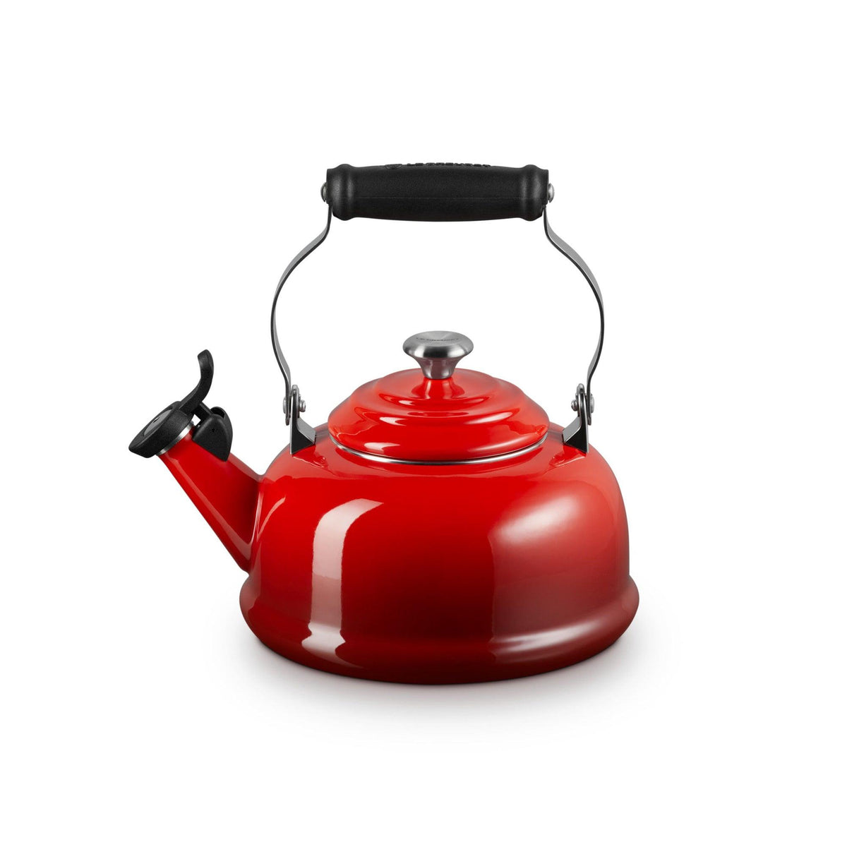 Le Creuset Classic Whistling Kettle w/ Metal Finishes Cerise