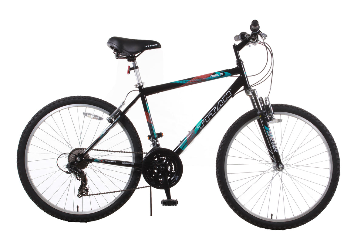 BikeUSA Titan Trail21 Mountain Bike, Mens Black
