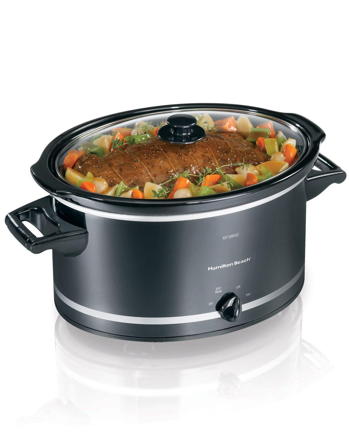 Hamilton Beach 8qt Slow Cooker Black/Silver