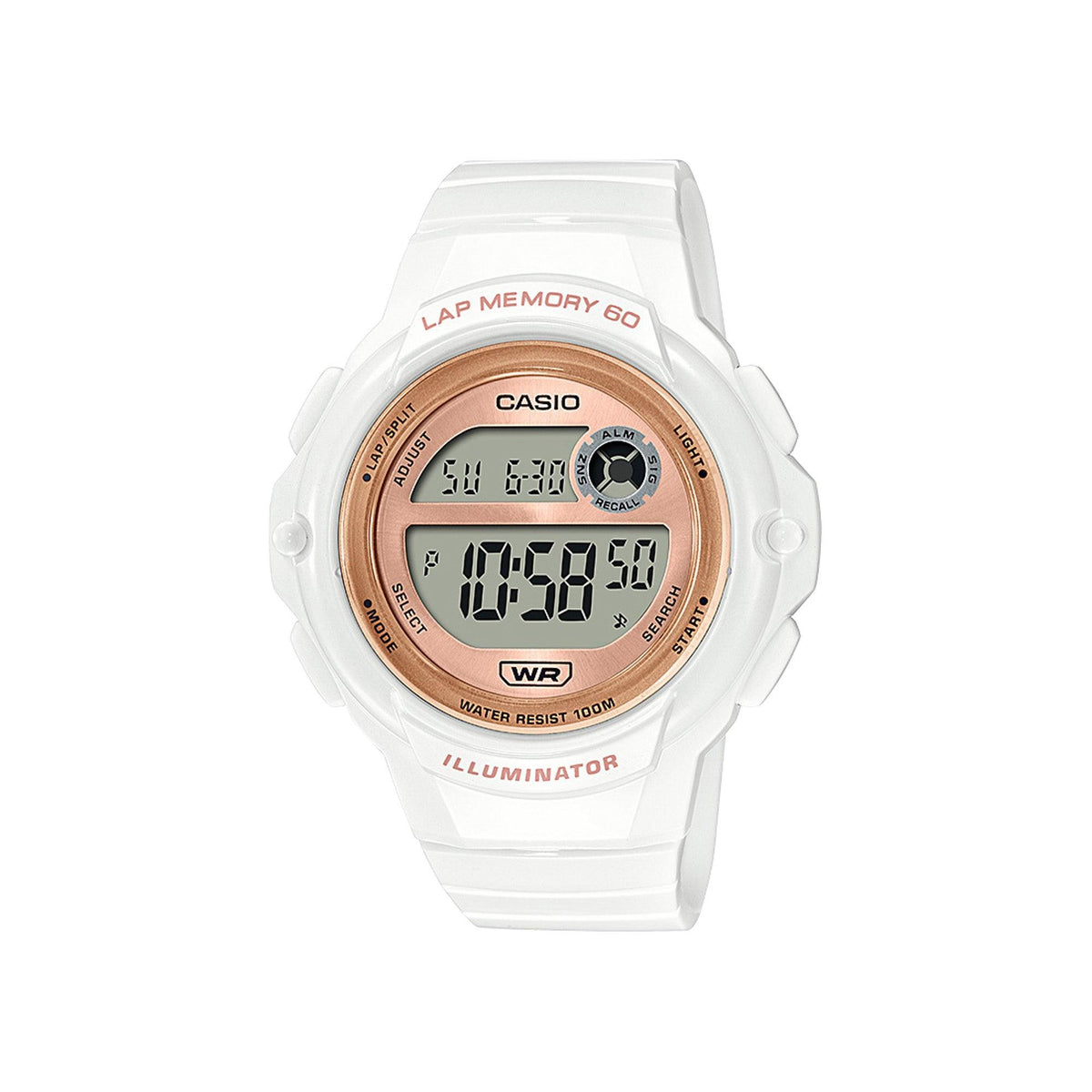 Casio Ladies' 5-Year Battery Digital Sports Watch White