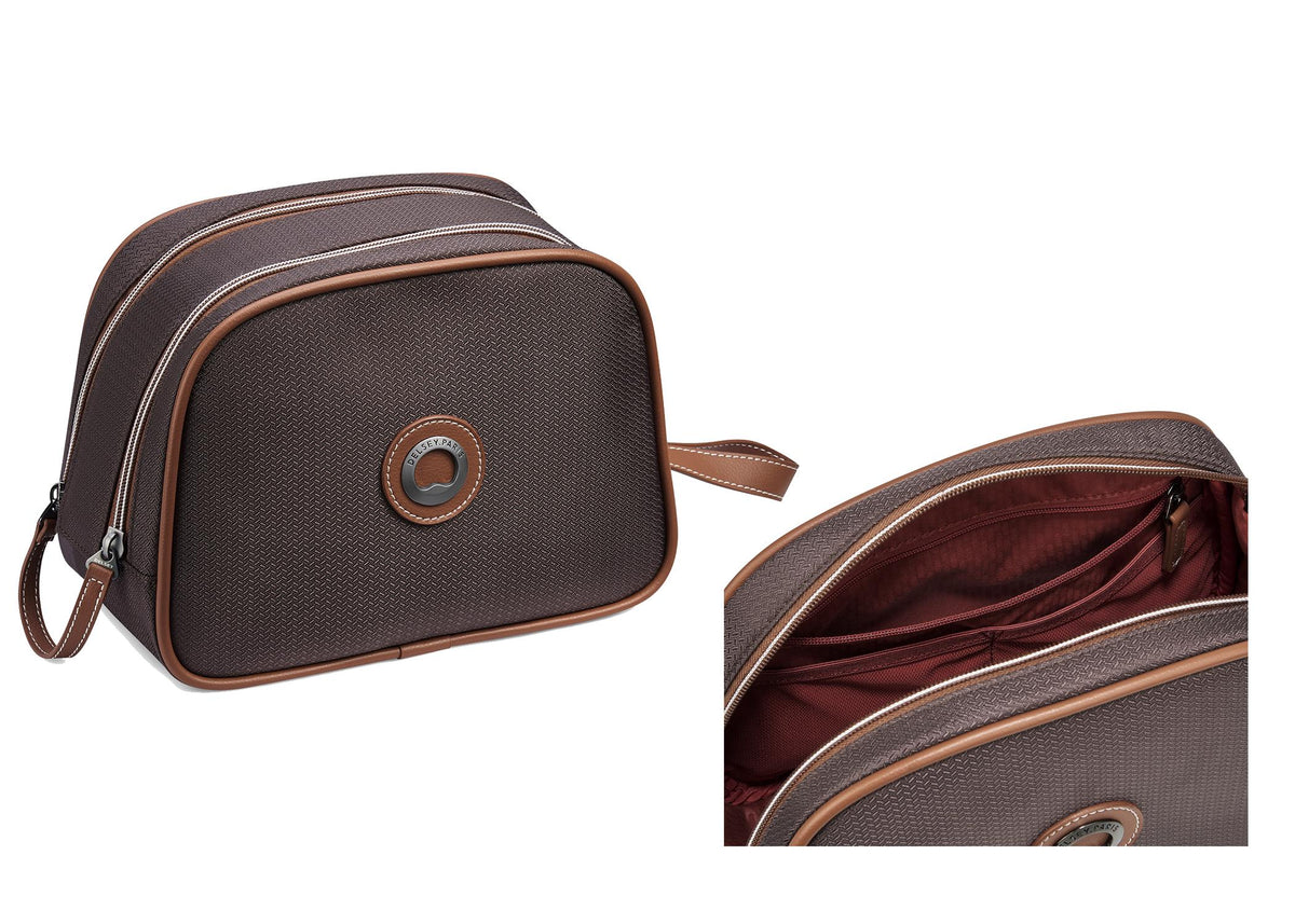 Delsey Luggage Chatalet Air 2.0 Softside Toiletry Bag - Chocolate