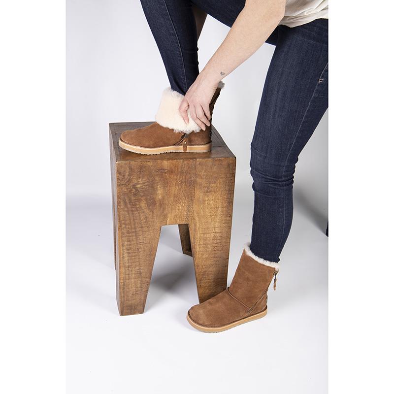 Cloud Nine Sheepskin Women's Trixie Boot-Chestnut-11