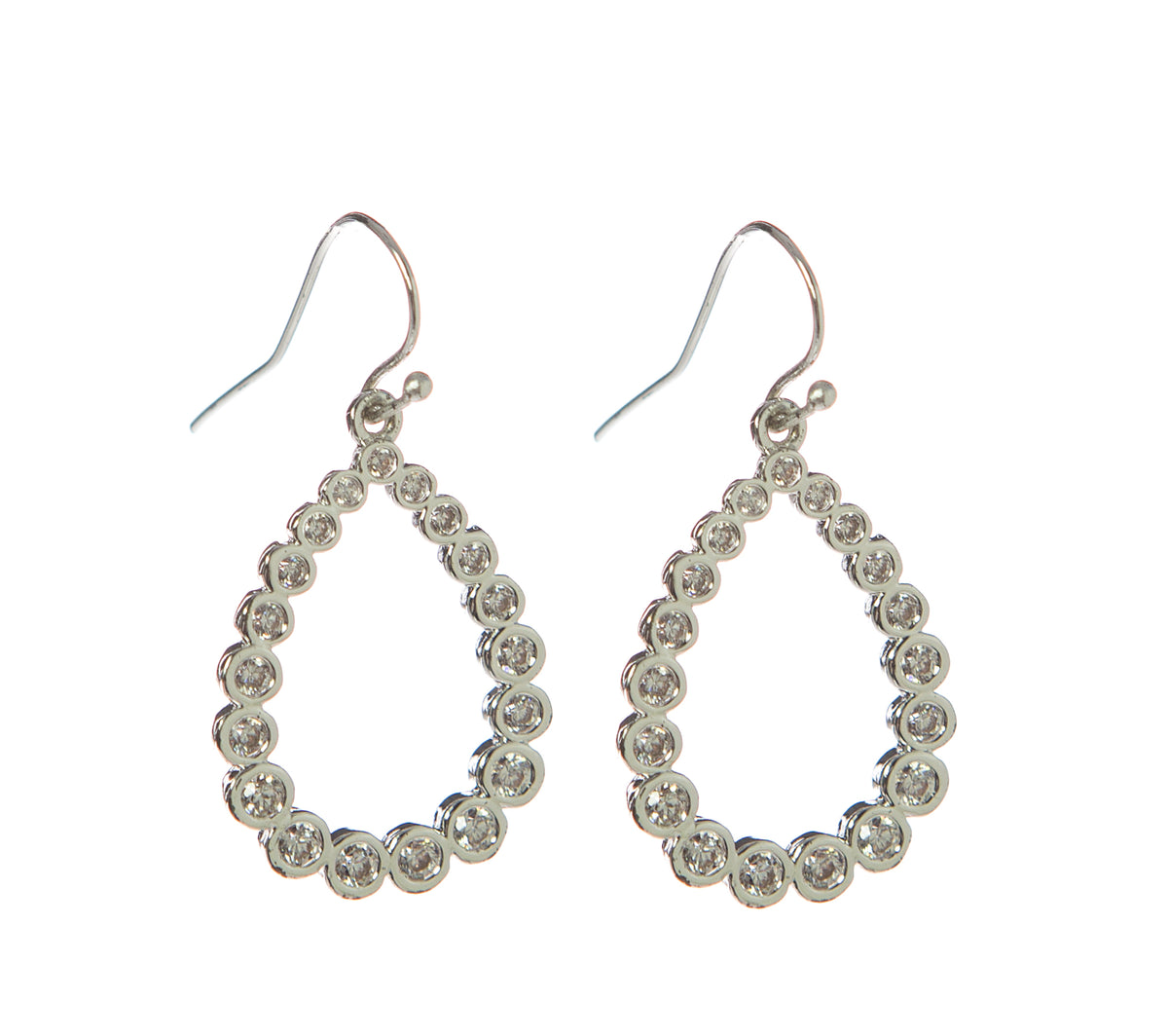 DKD Open Teardrop Crystal Earrings