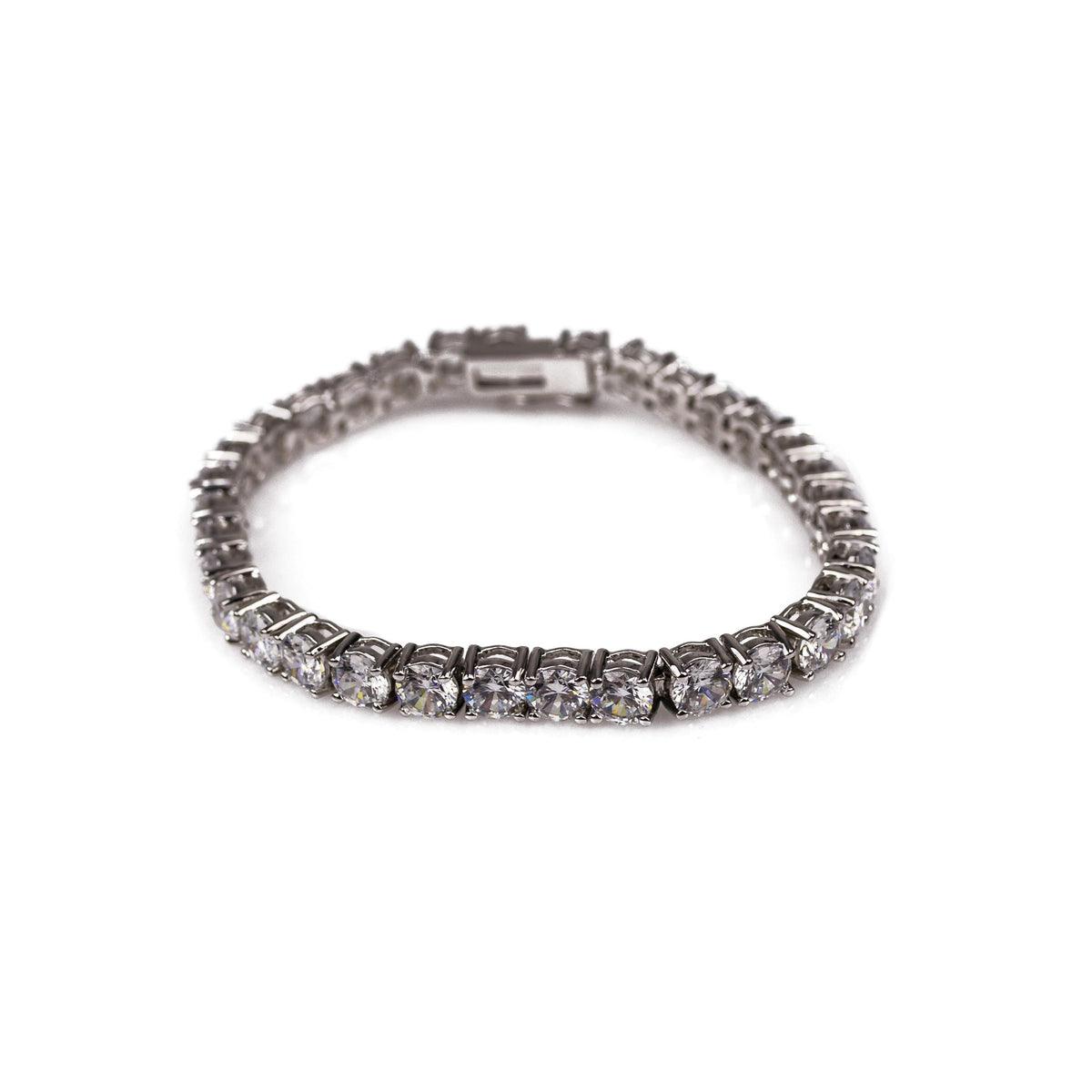 Completely Bella 3mm CZ Tennis Bracelet in Silver tone