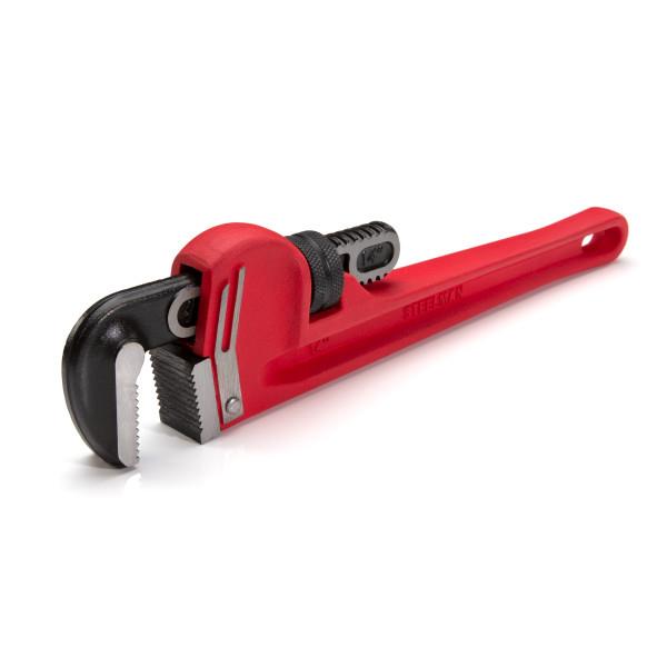 JS Products Steelman 14" Heavy-Duty Cast Iron Straight Handle Pipe Wrench