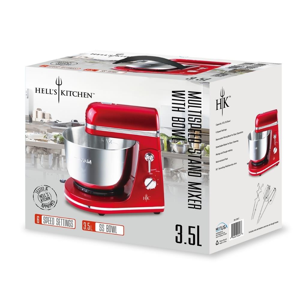 Hell's Kitchen Stand Mixer with Bowl Size 3.5L