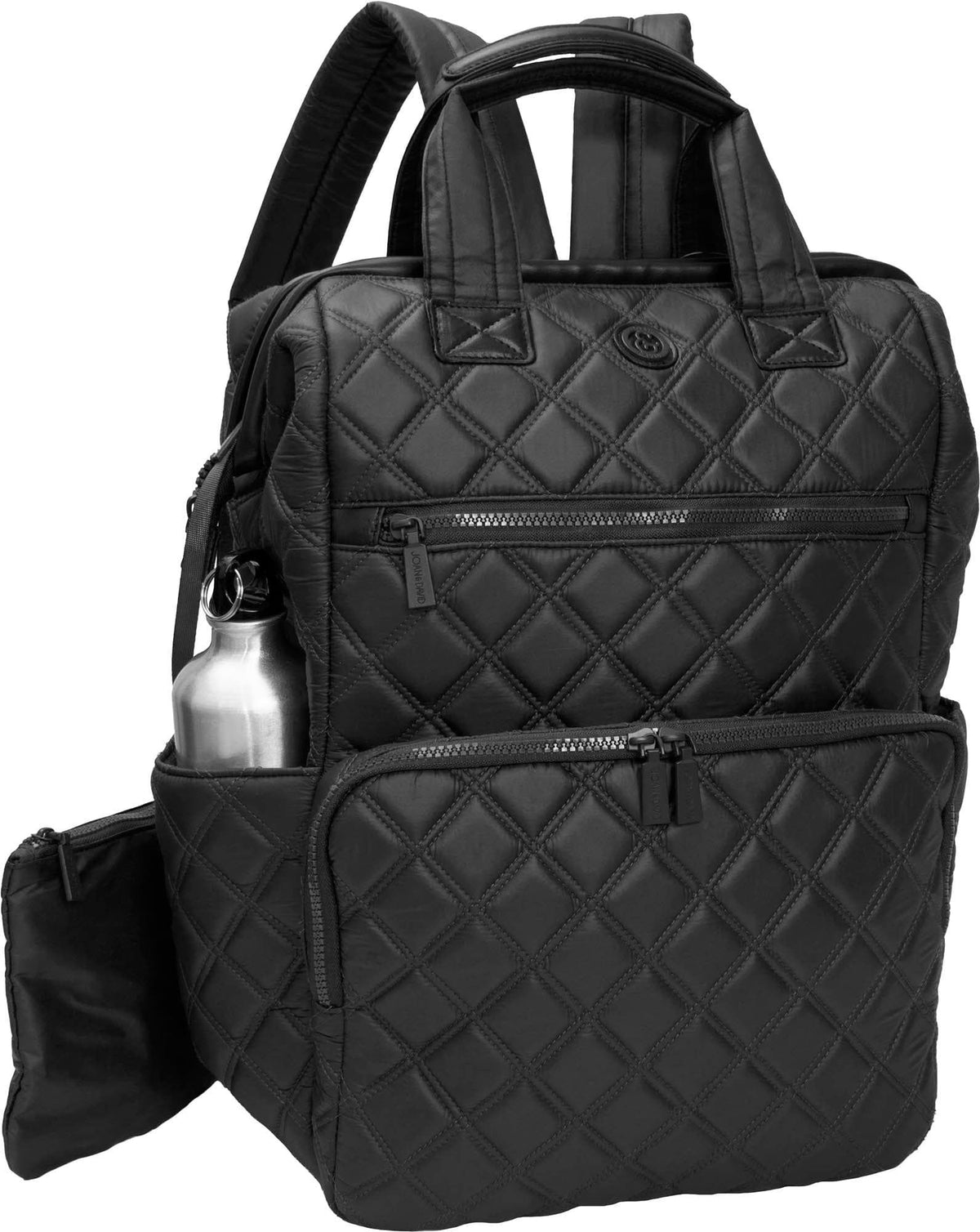 Joan & David Diamond Quilted Nylon Workbook Backpack Size 18"