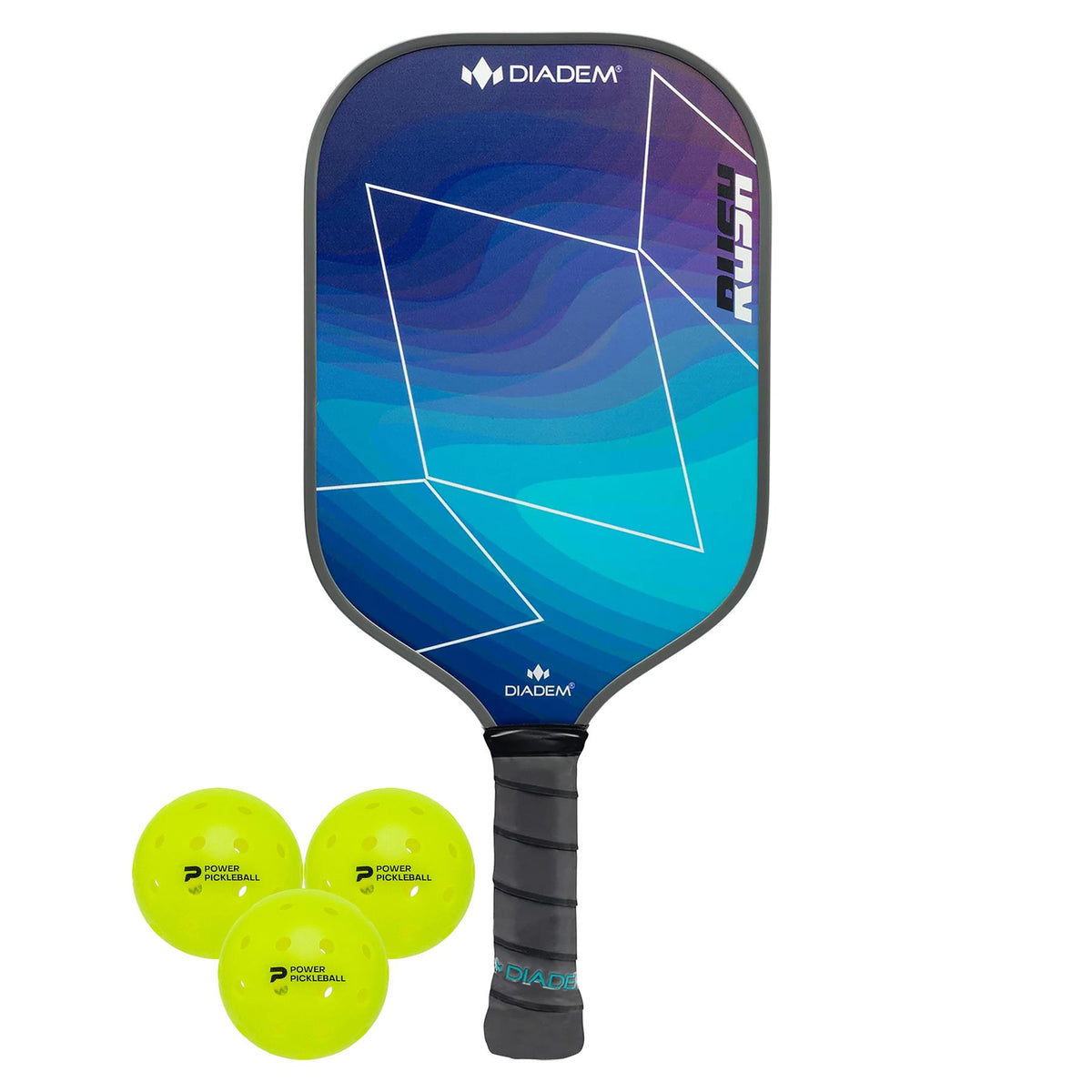 Diadem Sports Rush Pickleball Paddle Kit(Blue Paddle/3pk Balls)