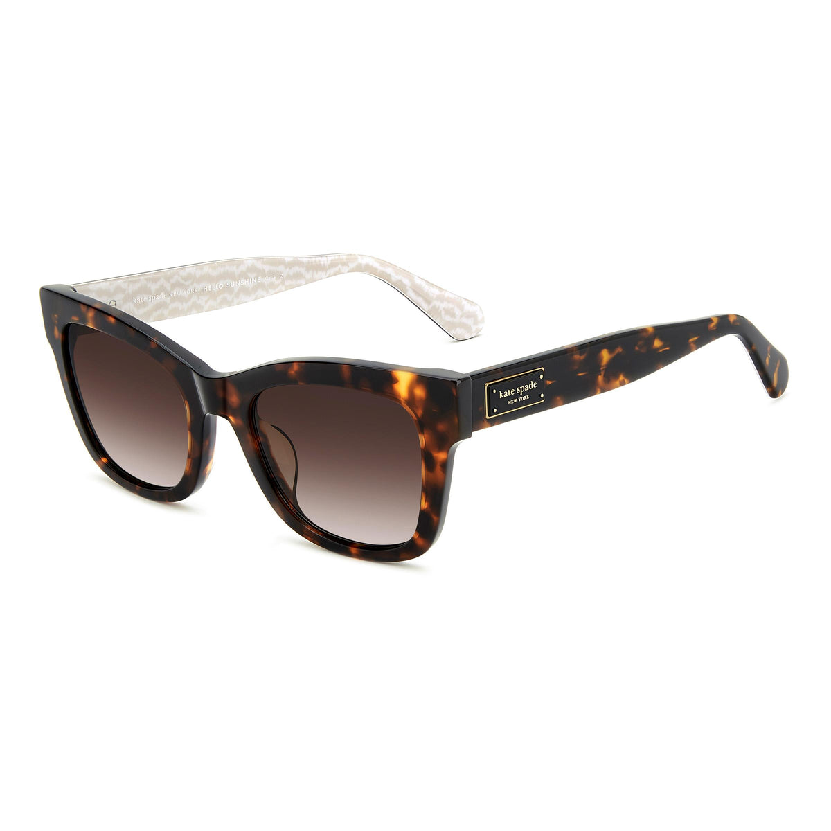 kate spade new york Dee Square Polarized Sunglasses - Havana