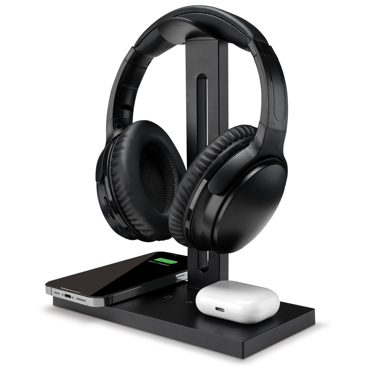 GPX iLive Deskmate 5-in-1 Headphone Stand & Wireless Charger