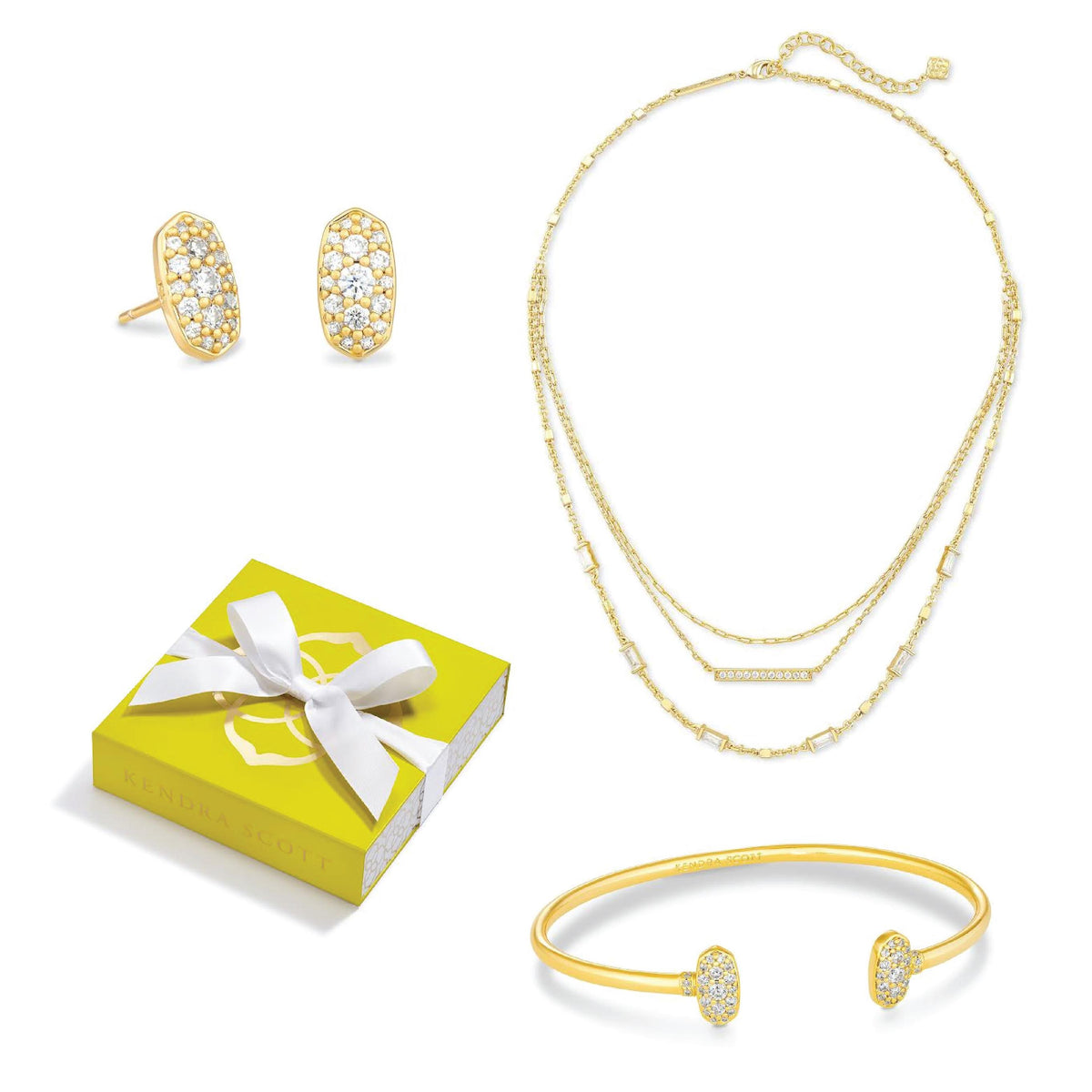 Kendra Scott Addison/Grayson Gold 3pc Set