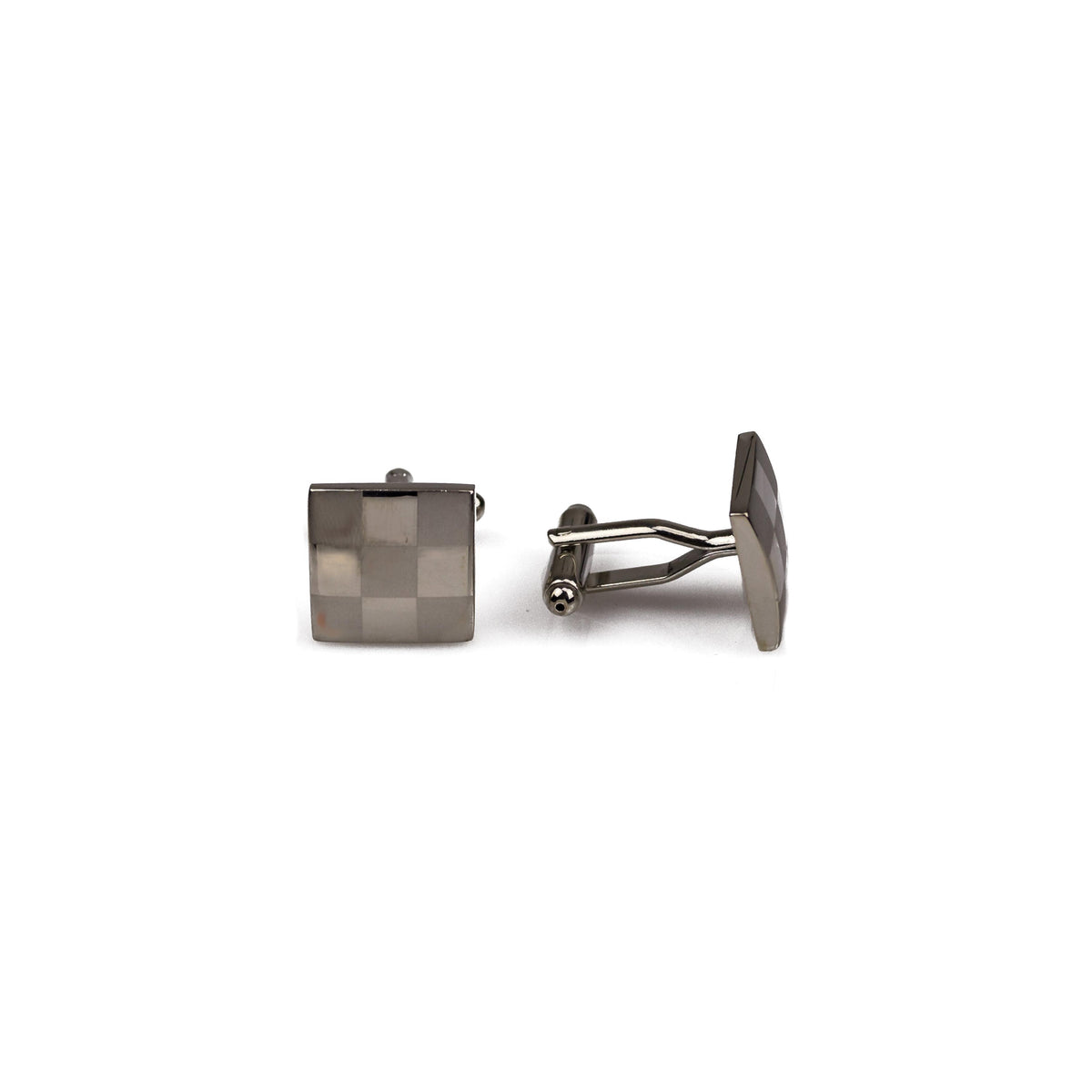 Completely Bella Silver Plated Checkerboard Cufflinks