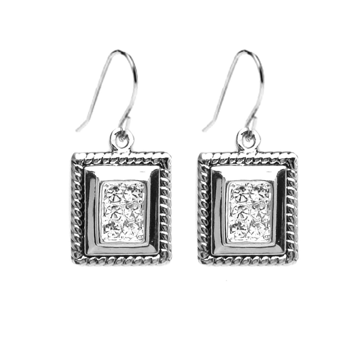 DKD Tango Rectangle Crystal Drop Earrings