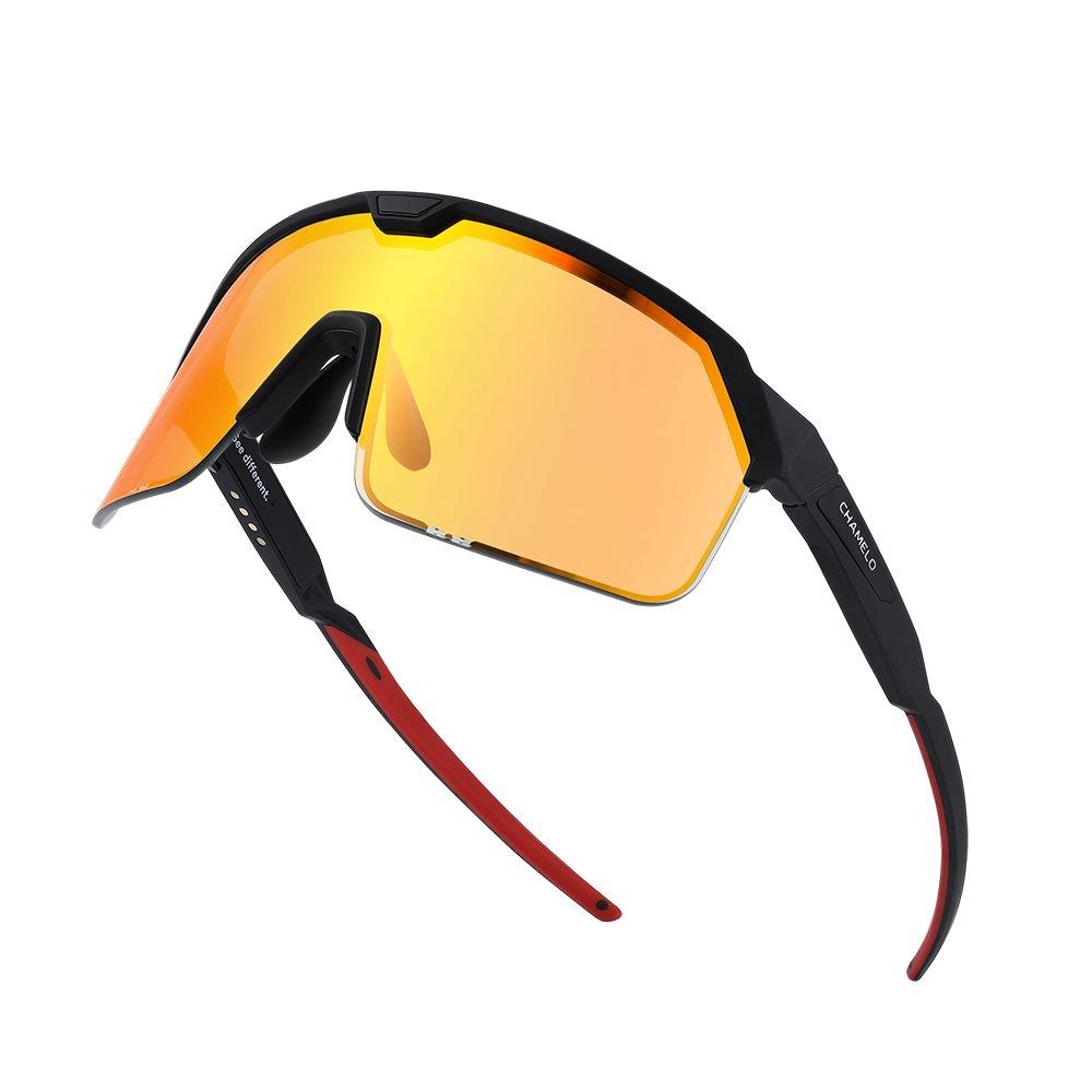 Chamelo Sport Shield Fire Sunglasses Size Medium-Lar