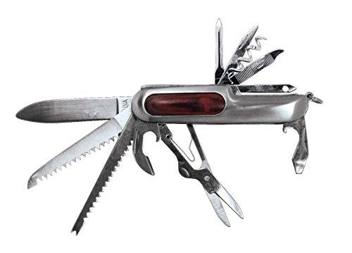 Bella Home 14 Function Pocket Knife with Wood Insert
