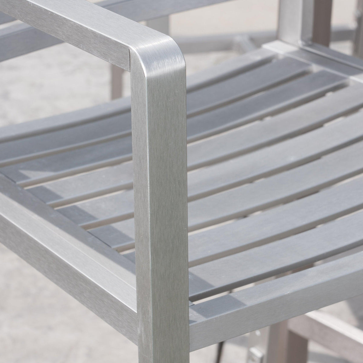 Stark Home Cape Coral Outdoor Aluminum 29.5" Barstool Set (4)