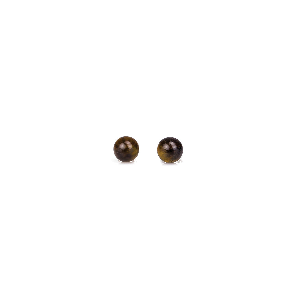 Completely Bella Tiger's Eye Round Stud Earrings