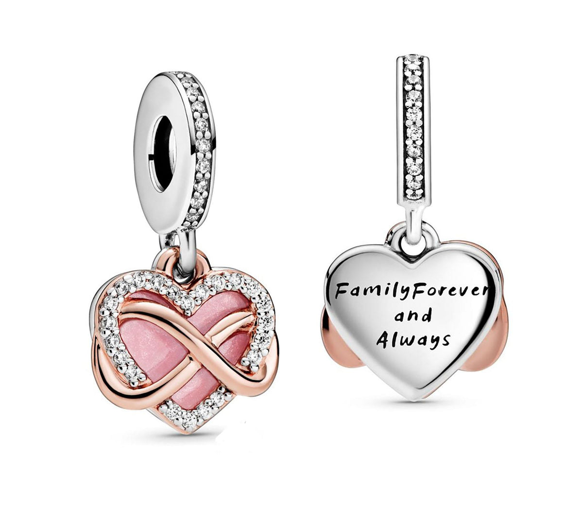 Pandora Sparkling Infinity Heart Dangle Charm