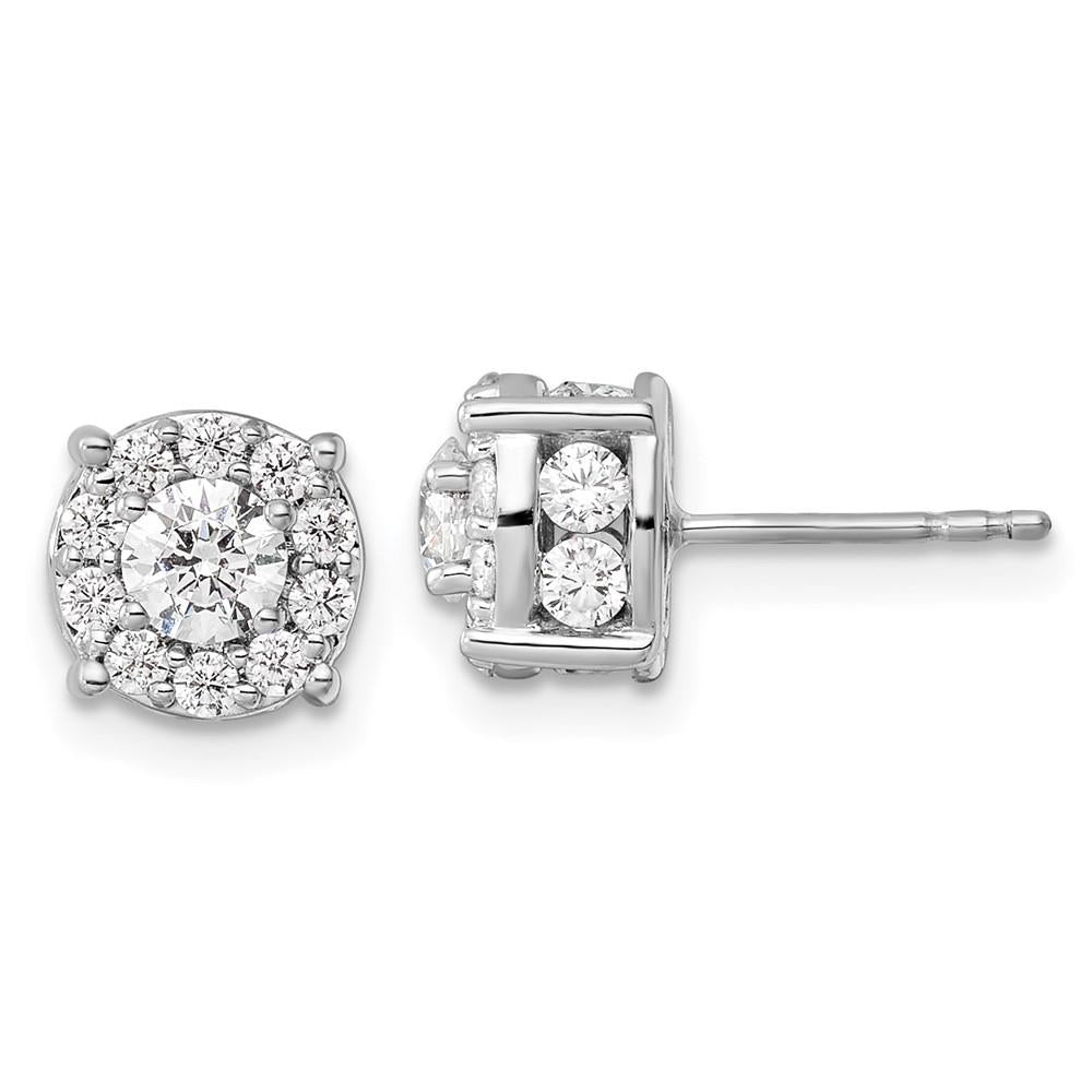 Distinctive 14k White Gold Lab Grown Diamond Fashion Earrings, 1.5ctw