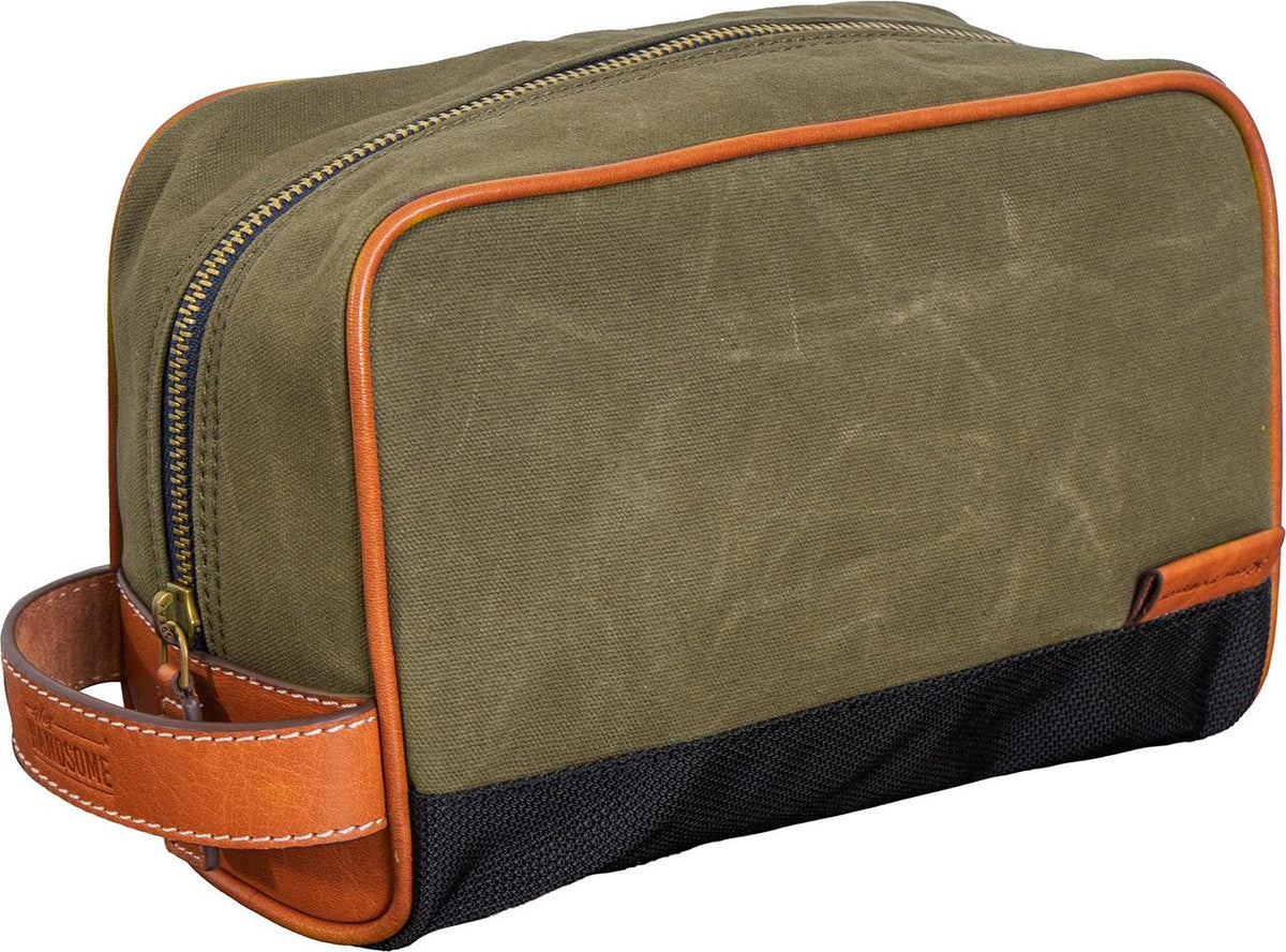 Boarding Pass Hey Handsome Waxed Canvas Dopp Kit