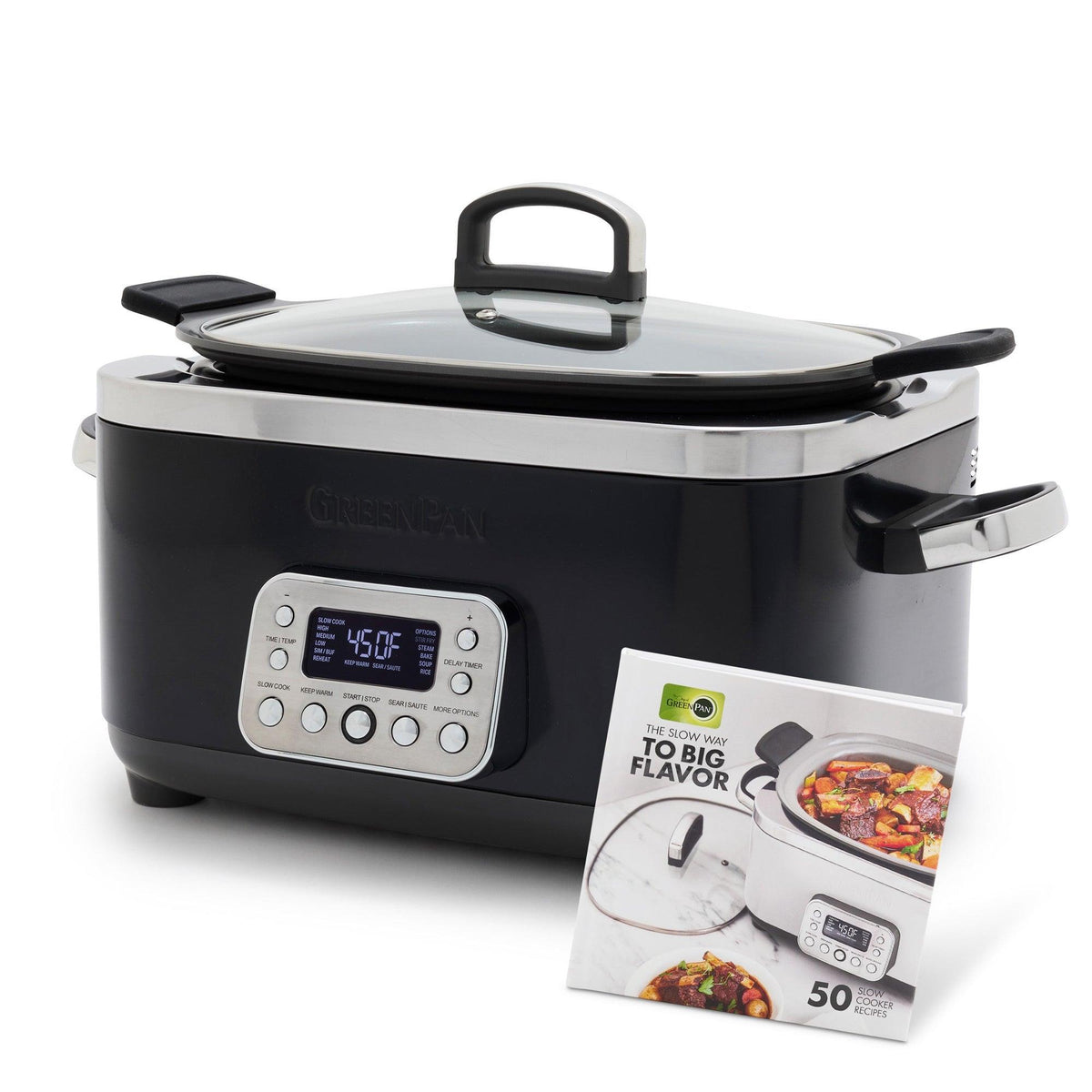 GreenPan Elite 14-in-1 6qt Slow Cooker Black