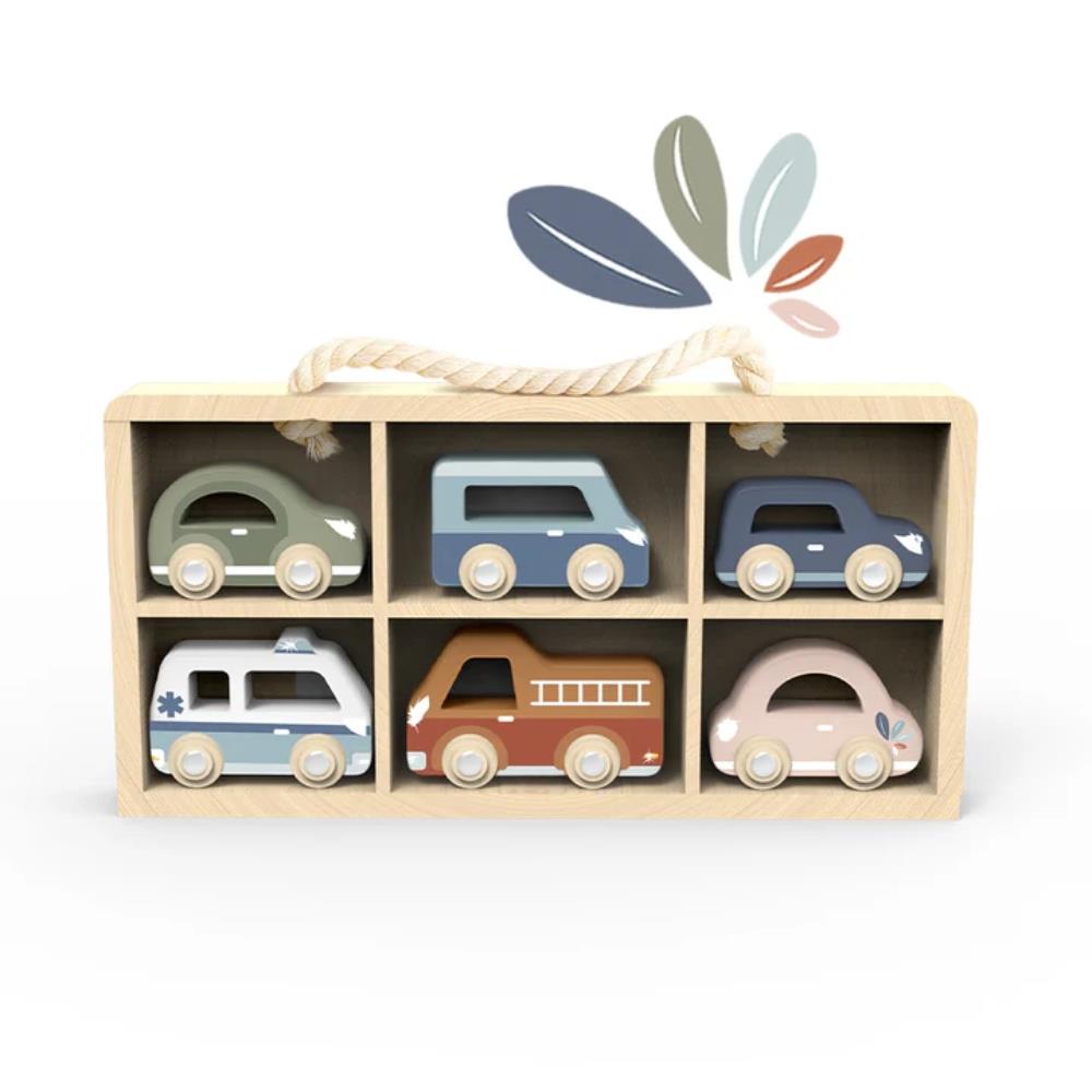 Speedy Monkey Car Display Case + 6 Little Cars
